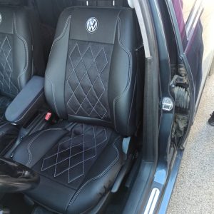 Sėdynių užvalkalai VW GOLF – perforuota Alcantara ir eko oda