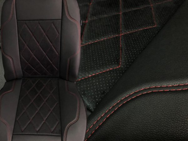 Sėdynių užvalkalai Mitsubishi Spacestar - perforuota Alcantara ir eko oda - Image 6